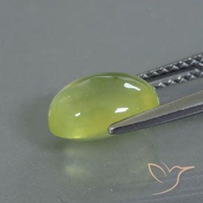 Prehnite Amarelo limão claro Natural 2.35ct, oval, Transparente/Translúcido