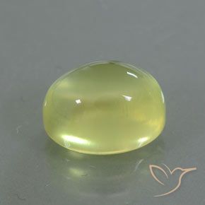 Prehnite Luz amarela Natural 3.64ct, oval, Transparente/Translúcido