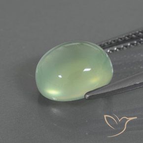 Prehnite Amarelo verde Natural 2.63ct, oval, Transparente/Translúcido