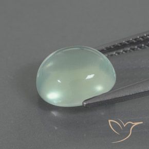 Prehnite Verde Sábio Muito Claro Natural 2.34ct, oval, Transparente