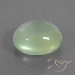 Prehnite Amarelo verde Natural 2.91ct, oval, Transparente/Translúcido
