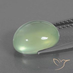 Prehnite Amarelo verde Natural 2.91ct, oval, Transparente/Translúcido