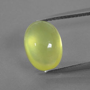 Prehnite Amarelo verde Natural 3.99ct, Transparente, Transparente/Translúcido