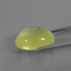 Prehnite Amarelo verde Natural 3.99ct, Transparente, Transparente/Translúcido