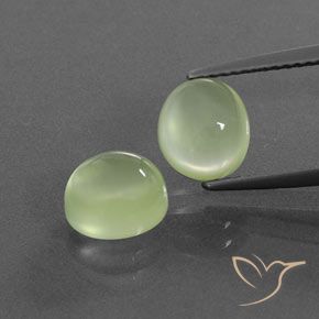 4.00ctw Natural Verde pálido Prehnite, oval, Transparente