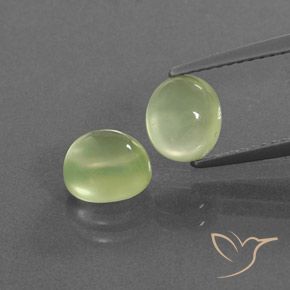 2.91ctw Natural Verde médio Prehnite, oval, Transparente