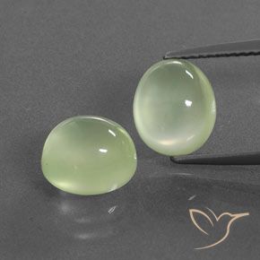 5.78ctw Natural Pêra Pêra Verde Prehnite, oval, Transparente/Translúcido