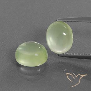 4.64ctw Natural Pêra Pêra Verde Prehnite, oval, Transparente/Translúcido