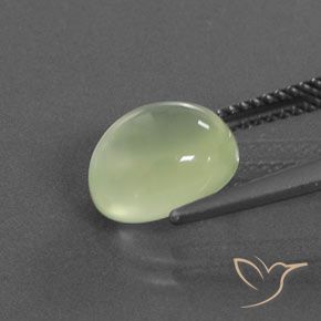 Prehnite Verde limão Natural 3.62ct, oval, Transparente/Translúcido