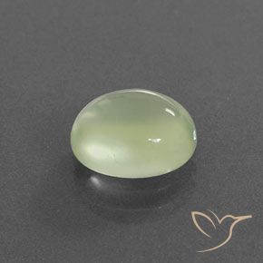 Prehnite Verde acinzentado Natural 2.95ct, oval, Transparente/Translúcido