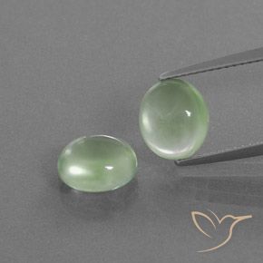 4.16ctw Natural Verde amarelado Prehnite, oval, Transparente