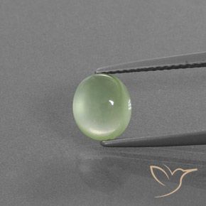 1.76ct Natural Pêra Pêra Verde Prehnite, oval, Transparente/Translúcido