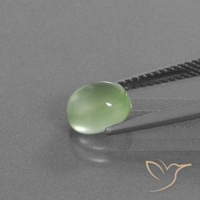 Prehnite Pêra Pêra Verde Natural 1.76ct, oval, Transparente/Translúcido