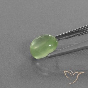 Prehnite Verde médio Natural 1.96ct, oval, Transparente/Translúcido