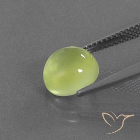 Prehnite Luz amarela Natural 2.97ct, oval, Transparente/Translúcido