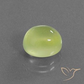 Prehnite Luz amarela Natural 4.59ct, oval, Transparente/Translúcido