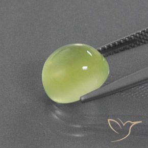 Prehnite Luz amarela Natural 4.59ct, oval, Transparente/Translúcido