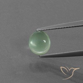 1.52ct Natural Hortelã clara Prehnite, oval, Transparente