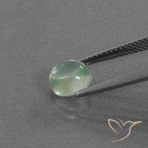 Prehnite Menta verde Natural 1.73ct, Redondo, Transparente