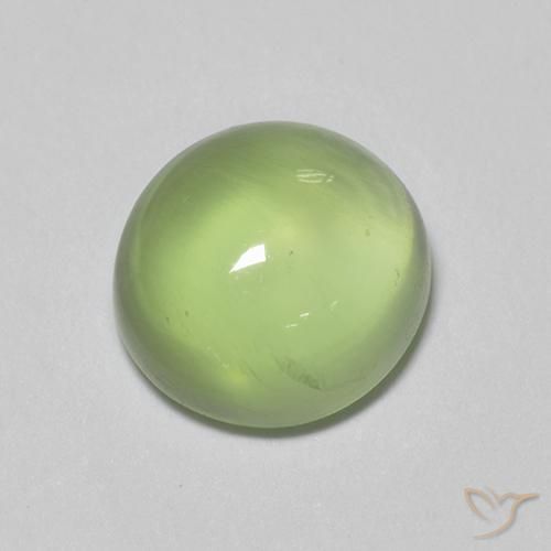 Prehnita verde natural 2,08ct, corte oval, transparente