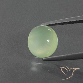 2.50ct Natural Amarelo verde Prehnite, oval, Transparente/Translúcido