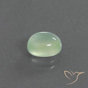 Prehnite Verde Pêra Claro Natural 2.21ct, oval, Transparente/Translúcido
