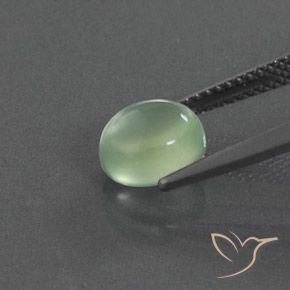 Prehnite Verde Pêra Claro Natural 2.17ct, oval, Transparente/Translúcido