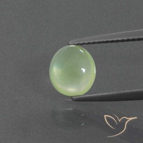 1.76ct Natural Verde Limão Pálido Prehnite, oval, Transparente