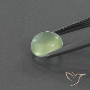 Prehnite Verde Limão Pálido Natural 1.76ct, oval, Transparente