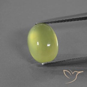 2.80ct Natural Amarelo Esverdeado Claro Prehnite, oval, Transparente/Translúcido
