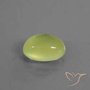 Prehnite Amarelo Esverdeado Claro Natural 2.80ct, oval, Transparente/Translúcido