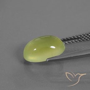 Prehnite Amarelo Esverdeado Claro Natural 2.80ct, oval, Transparente/Translúcido