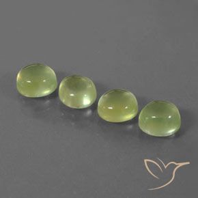 Pedras preciosas de Prehnite Amarelo limão claro natural de 6.69 ct, oval, Transparente