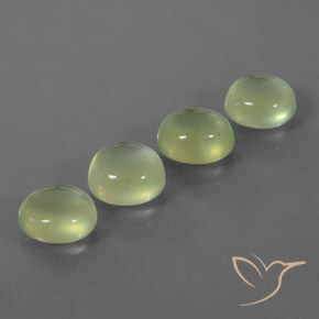 Pedras preciosas de Prehnite Amarelo verde natural de 8.04 ct, oval, Transparente