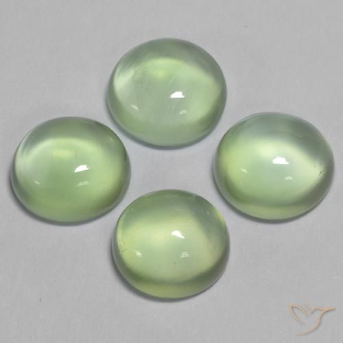 Pedras preciosas de Prehnite Amarelo verde natural de 7.53 ct, oval, Transparente