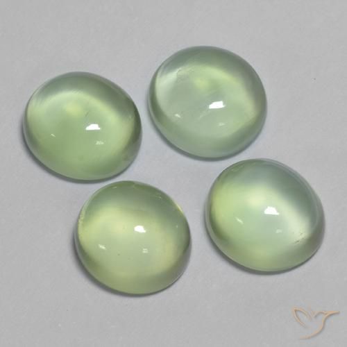 Pedras preciosas de Prehnite Amarelo verde natural de 7.53 ct, oval, Transparente