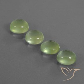 6.38ctw Natural Verde limão Prehnite, oval, Transparente