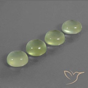 10.32ctw Natural Verde médio Prehnite, oval, Transparente