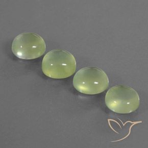 9.12ctw Natural Verde médio Prehnite, oval, Transparente