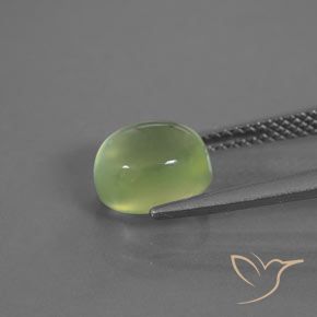 Prehnite Amarelo verde Natural 2.62ct, oval, Transparente