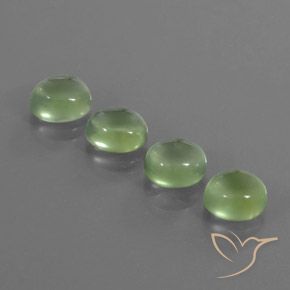 8.53ctw Natural Amarelo verde Prehnite, oval, Transparente
