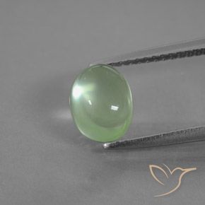 1.95ct Natural Verde amarelado Prehnite, oval, Transparente