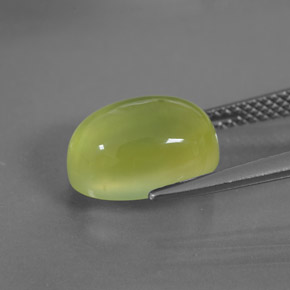 Prehnita verde natural 5,40ct, transparente, transparente/translúcido