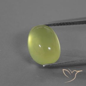4.47ct Natural Luz amarela Prehnite, oval, Transparente/Translúcido