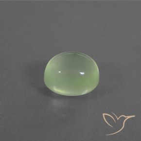 Prehnite Verde médio Natural 2.73ct, oval, Transparente/Translúcido