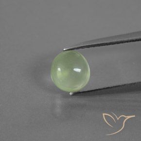 1.21ct Natural Verde pálido Prehnite, oval, Transparente
