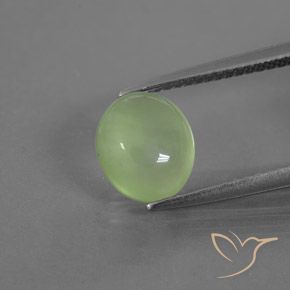 2.43ct Natural Pêra Pêra Verde Prehnite, oval, Transparente/Translúcido