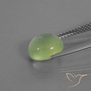 Prehnite Pêra Pêra Verde Natural 2.43ct, oval, Transparente/Translúcido