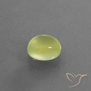 Prehnite Luz amarela Natural 3.66ct, oval, Transparente/Translúcido