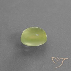 Prehnite Luz amarela Natural 3.39ct, oval, Transparente/Translúcido